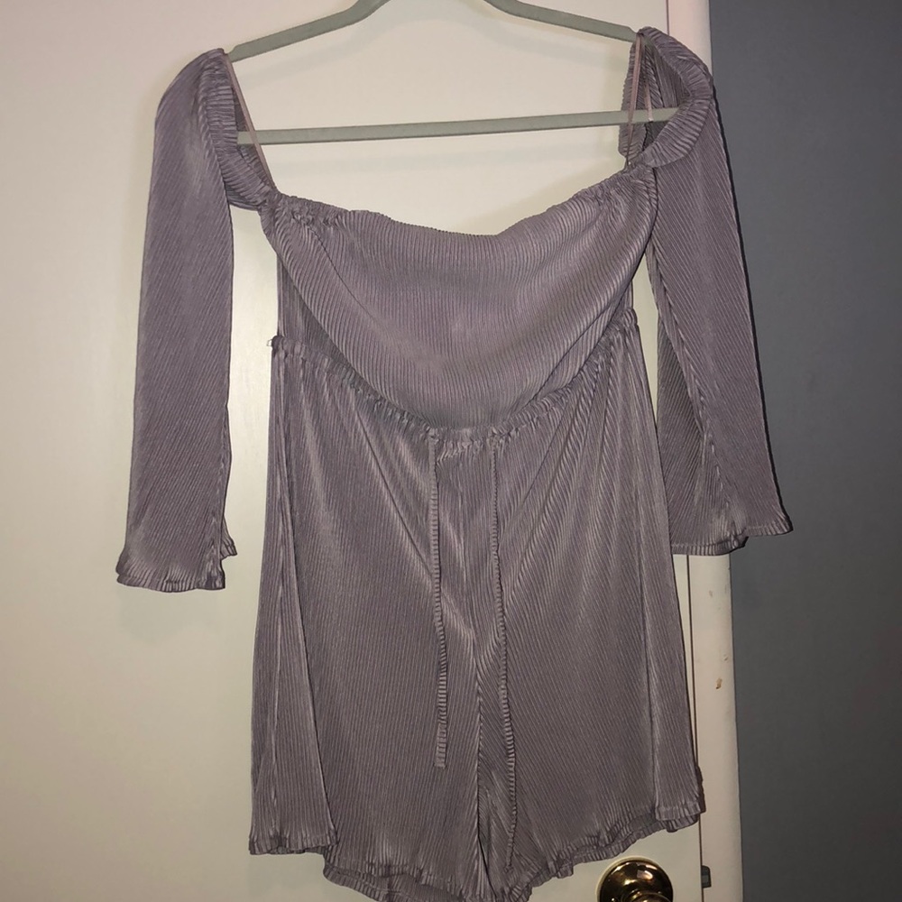 Ribbed Lavender Romper